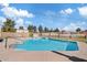 Inviting swimming pool with diving board, ready for summer fun at 9449 S 156Th Pl, Gilbert, AZ 85234