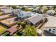 Aerial view of house, backyard with trampoline and other features at 1358 E Jardin Dr, Casa Grande, AZ 85122