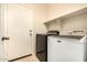 Laundry room with washer, dryer and shelving at 1358 E Jardin Dr, Casa Grande, AZ 85122