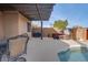 Backyard oasis with a spa and pergola at 16005 S 10Th Pl, Phoenix, AZ 85048