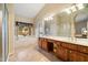 Double vanity bathroom with soaking tub and separate shower at 19275 N 88Th Way, Scottsdale, AZ 85255