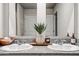 Double vanity bathroom with granite countertop and modern sinks at 24550 W Pima St, Buckeye, AZ 85326