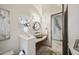 Elegant bathroom features a vessel sink and decorative accents at 25763 N 116Th St, Scottsdale, AZ 85255