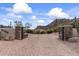 Gated entry to property; paved driveway at 25763 N 116Th St, Scottsdale, AZ 85255