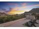 Scenic rooftop terrace with mountain views at sunset at 25763 N 116Th St, Scottsdale, AZ 85255