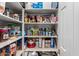 Well-stocked pantry with ample shelving for storage at 3959 E Gemini Pl, Chandler, AZ 85249