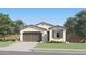 Single-story home with brown garage door and landscaped lawn at 4542 E French Rd, San Tan Valley, AZ 85143