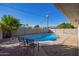 Sparkling pool with brick patio and plenty of space at 466 E 10Th Pl, Mesa, AZ 85203