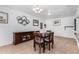 Bright dining area with tile flooring and a chandelier at 481 W Ivanhoe Pl, Chandler, AZ 85225