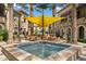 Community water feature with a central fountain in a square basin at 6565 E Thomas Rd # 1141, Scottsdale, AZ 85251