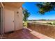 Spacious patio with sliding door access and golf course views at 7910 E Thomas Rd # 118, Scottsdale, AZ 85251