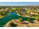 Aerial view of lake and park at 7920 E Arlington Rd # 2, Scottsdale, AZ 85250