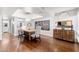 Farmhouse style dining room with a large wooden table at 7920 E Arlington Rd # 2, Scottsdale, AZ 85250