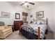 Charming bedroom with a metal bed frame and neutral color palette at 846 N Pueblo Dr # 104, Casa Grande, AZ 85122