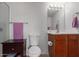 Clean bathroom with toilet, sink, and shower at 8787 E Mountain View Rd # 2101, Scottsdale, AZ 85258