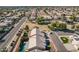 Aerial view of a house with pool, located in a quiet residential neighborhood at 8833 W Tierra Buena Ln, Peoria, AZ 85382