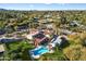 Bird's-eye view of a stunning property with a pool and lush landscaping at 8915 N Invergordon Rd, Paradise Valley, AZ 85253