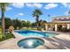 Inviting pool and spa surrounded by a large patio area at 8915 N Invergordon Rd, Paradise Valley, AZ 85253