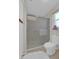 Clean bathroom with a shower/tub combo and updated fixtures at 10722 W Loma Blanca Dr, Sun City, AZ 85351