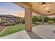 Covered patio with ceiling fans and backyard view at 12629 W Bajada Rd, Peoria, AZ 85383