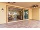 View through patio sliders into kitchen and living room at 1349 N Balboa --, Mesa, AZ 85205