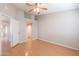 Spacious bedroom with mirrored closet doors at 170 E Guadalupe Rd # 174, Gilbert, AZ 85234