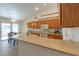 Kitchen with oak cabinets, granite countertops and appliances at 1745 N Terrace Cir, Casa Grande, AZ 85122