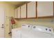 Convenient laundry room with washer and dryer hookups at 19633 N Marble Dr, Sun City West, AZ 85375