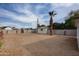 Large backyard with detached garage and gravel landscaping at 2112 W Mulberry Dr, Phoenix, AZ 85015