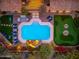 Overhead view of the pool and backyard at 23414 N 84Th Pl, Scottsdale, AZ 85255