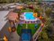 Luxury estate showcasing a pool, putting green, and expansive yard at 23414 N 84Th Pl, Scottsdale, AZ 85255