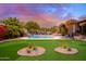 Spacious backyard with putting green and pool area at 23414 N 84Th Pl, Scottsdale, AZ 85255