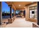 Relaxing covered patio with views of the desert landscape at 23414 N 84Th Pl, Scottsdale, AZ 85255