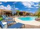 Stunning pool and patio with lounge chairs at 23414 N 84Th Pl, Scottsdale, AZ 85255