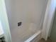 Clean bathtub with shower and white curtain at 2460 E Main St # N12, Mesa, AZ 85213