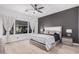 Main bedroom with dark accent wall and comfortable bed at 2742 S Jacob St, Gilbert, AZ 85295