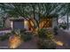 Single-story home with desert landscaping at night at 28226 N Crook Ct, Rio Verde, AZ 85263