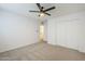 Bright bedroom with ceiling fan and carpet at 3021 W Ocotillo Rd, Phoenix, AZ 85017