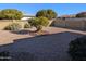 Backyard with gravel, trees, and a block wall at 5110 E Edgewood Ave, Mesa, AZ 85206