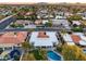 An aerial shot of the neighborhood showcasing a great location and mountain views at 6320 E Kings Ave, Scottsdale, AZ 85254