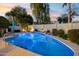 Sparkling pool featuring a diving board and a basketball hoop, perfect for outdoor entertainment at 6320 E Kings Ave, Scottsdale, AZ 85254