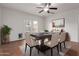 Elegant dining room featuring modern furnishings and ample natural light at 6838 E Almeria Rd, Scottsdale, AZ 85257