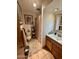 Clean bathroom with shower and updated vanity at 1006 E Pasadena Ave, Phoenix, AZ 85014