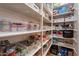 Well-organized pantry with ample shelving for storage at 10110 W Redbird Rd, Peoria, AZ 85383