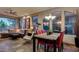 Dining area with red chairs and a granite-topped table at 1806 E Ellis St, Phoenix, AZ 85042