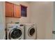 Bright laundry room, washer, dryer, cabinets at 1806 E Ellis St, Phoenix, AZ 85042