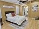 Cozy bedroom with hardwood floors and ceiling fan at 18803 N 16Th Pl, Phoenix, AZ 85024