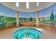 Relaxing hot tub with a scenic mural at 20652 N Wishing Well Ln, Maricopa, AZ 85138