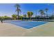 Tennis courts with palm trees and benches at 25636 S Howard Dr, Sun Lakes, AZ 85248