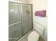 Clean bathroom with shower stall and toilet at 2615 W Hearn Rd, Phoenix, AZ 85023